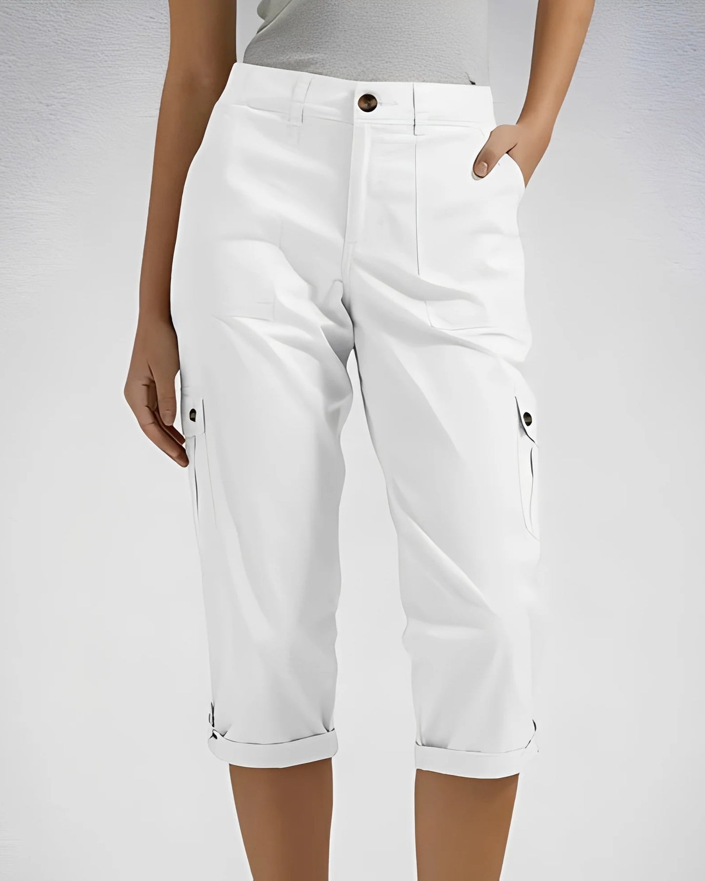 Placide Dames Broek | Cargozakken | Hoge Taille