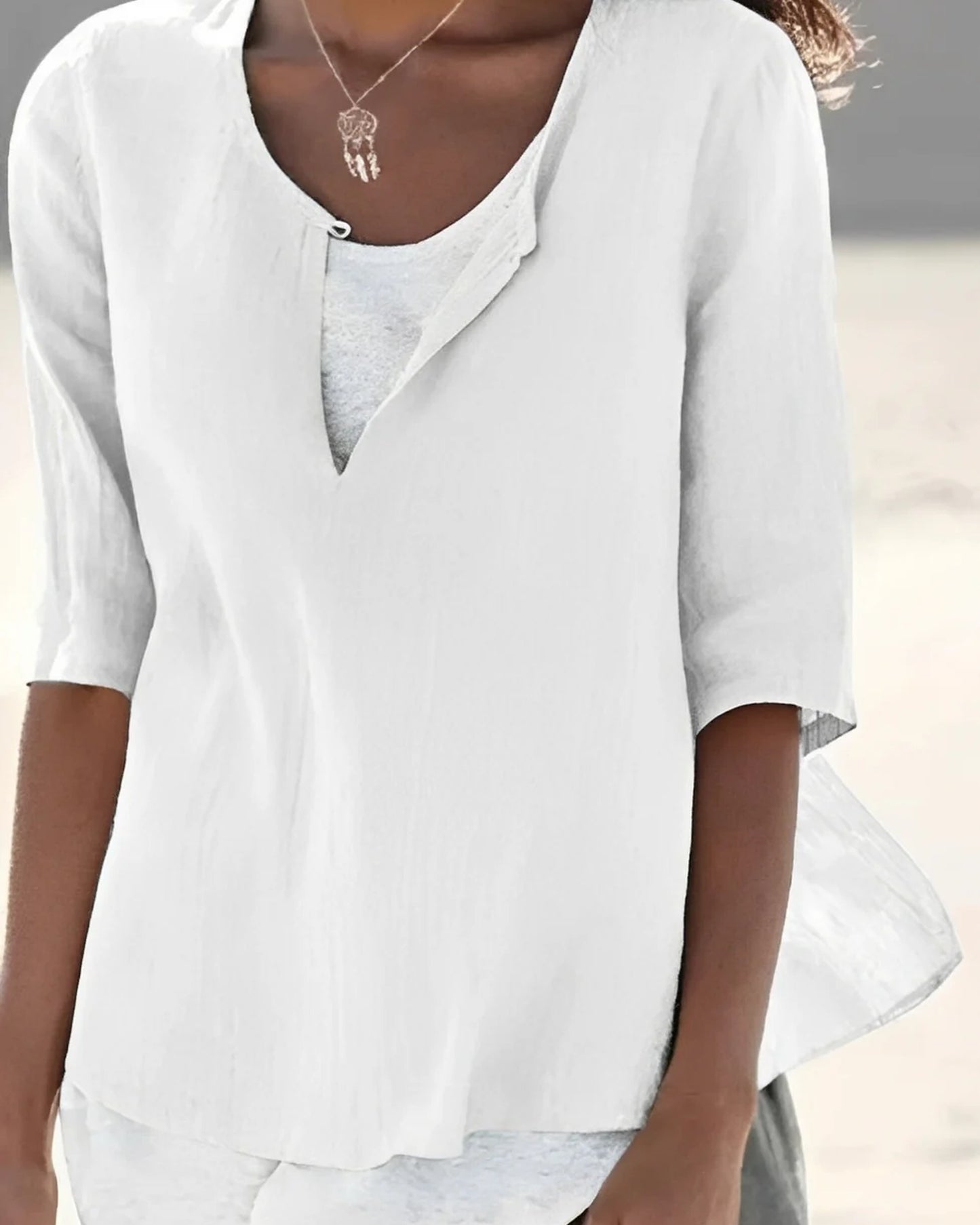 Ofélie Women's Top | V-Neck | Short Sleeves