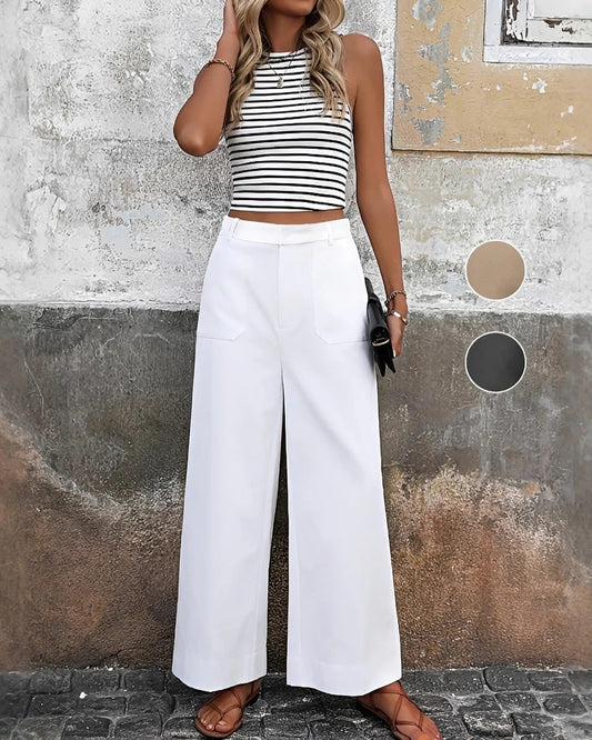Perpétue Women's Trousers | Wide Legs | High Waist