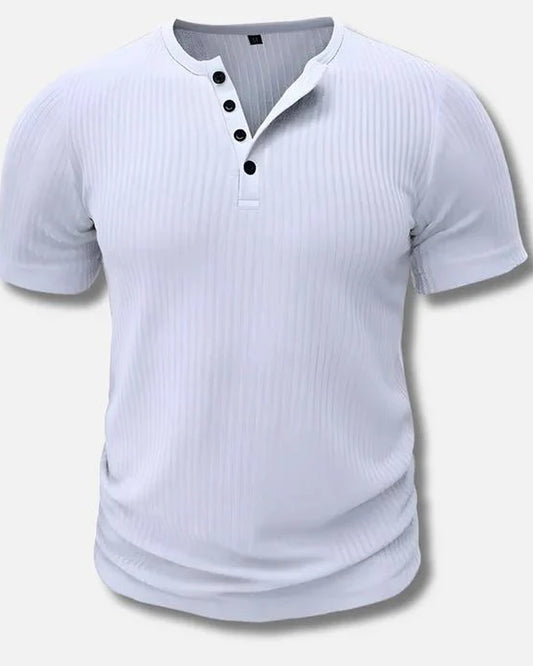 Cipriano Heren Polo Shirt | Geribbelde Textuur | Contrasterende Kraag