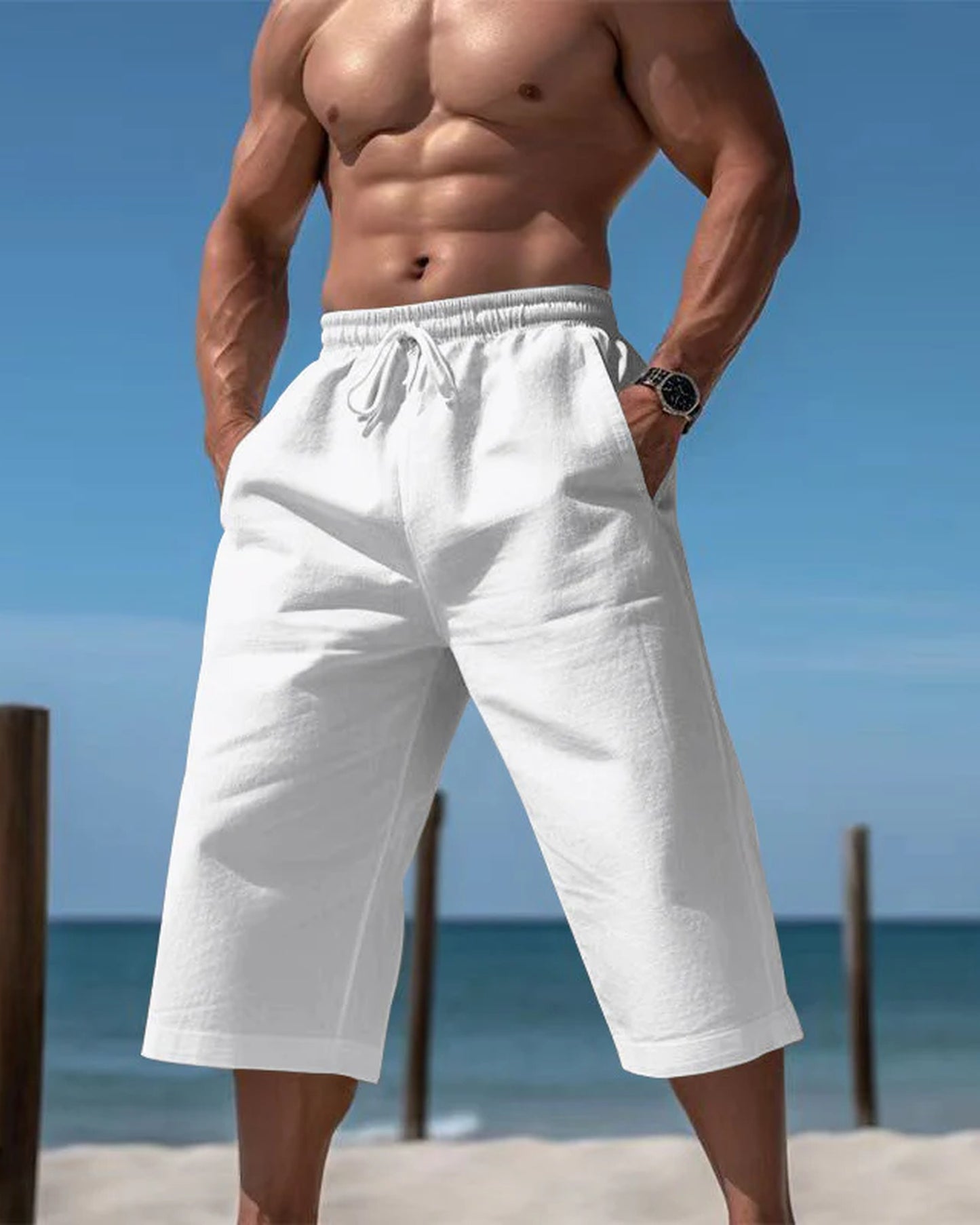Gianluca Heren Short | Elastische Taille | Kaprebroek Lengte