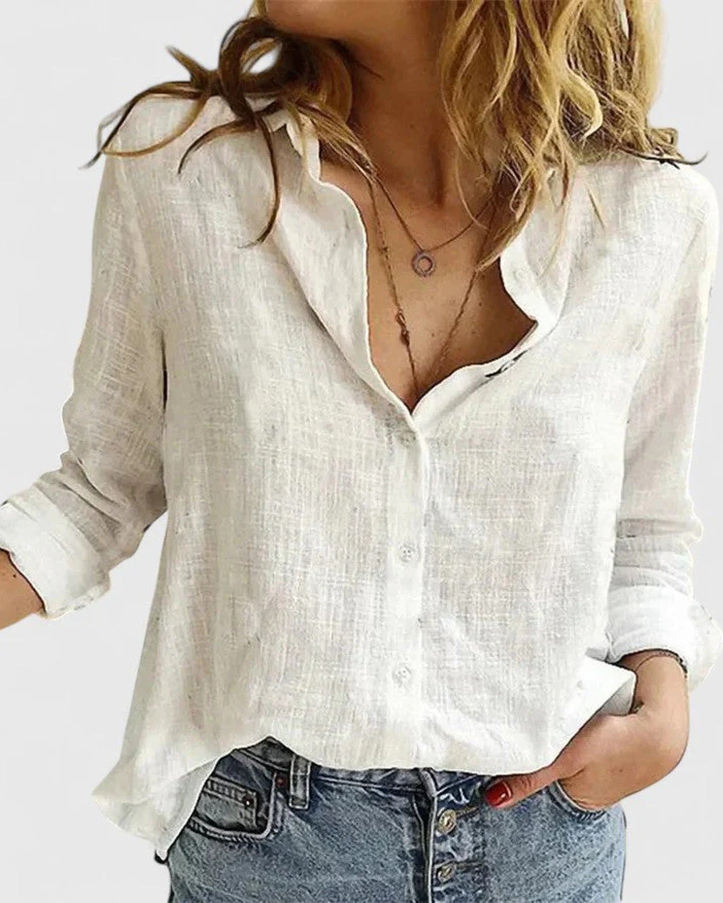 Cassilde Dames Top | V-Hals | Geknoopte Schouders