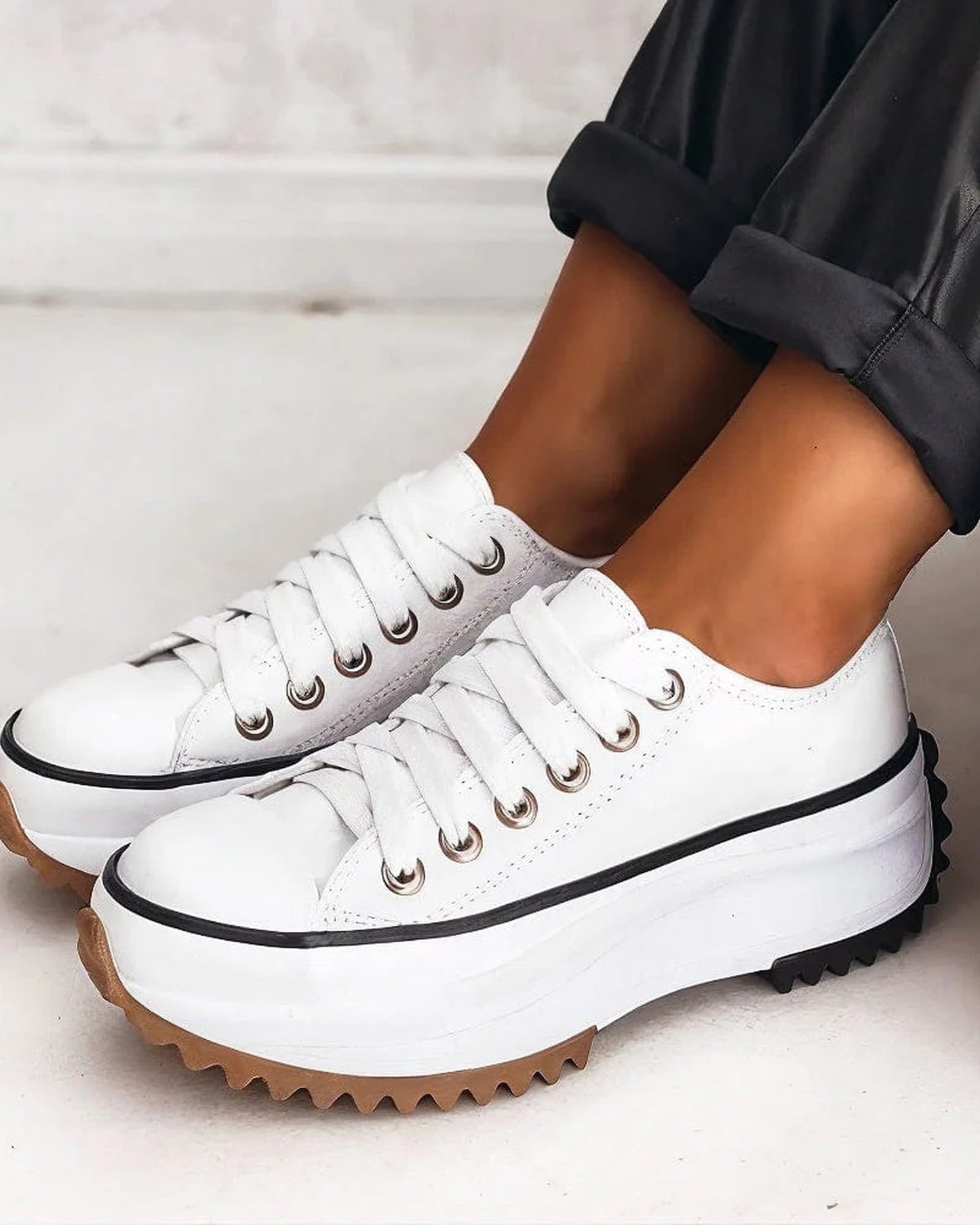Capitoline Dames Sneakers | Plateau Zool | Rubberen Gripnokken