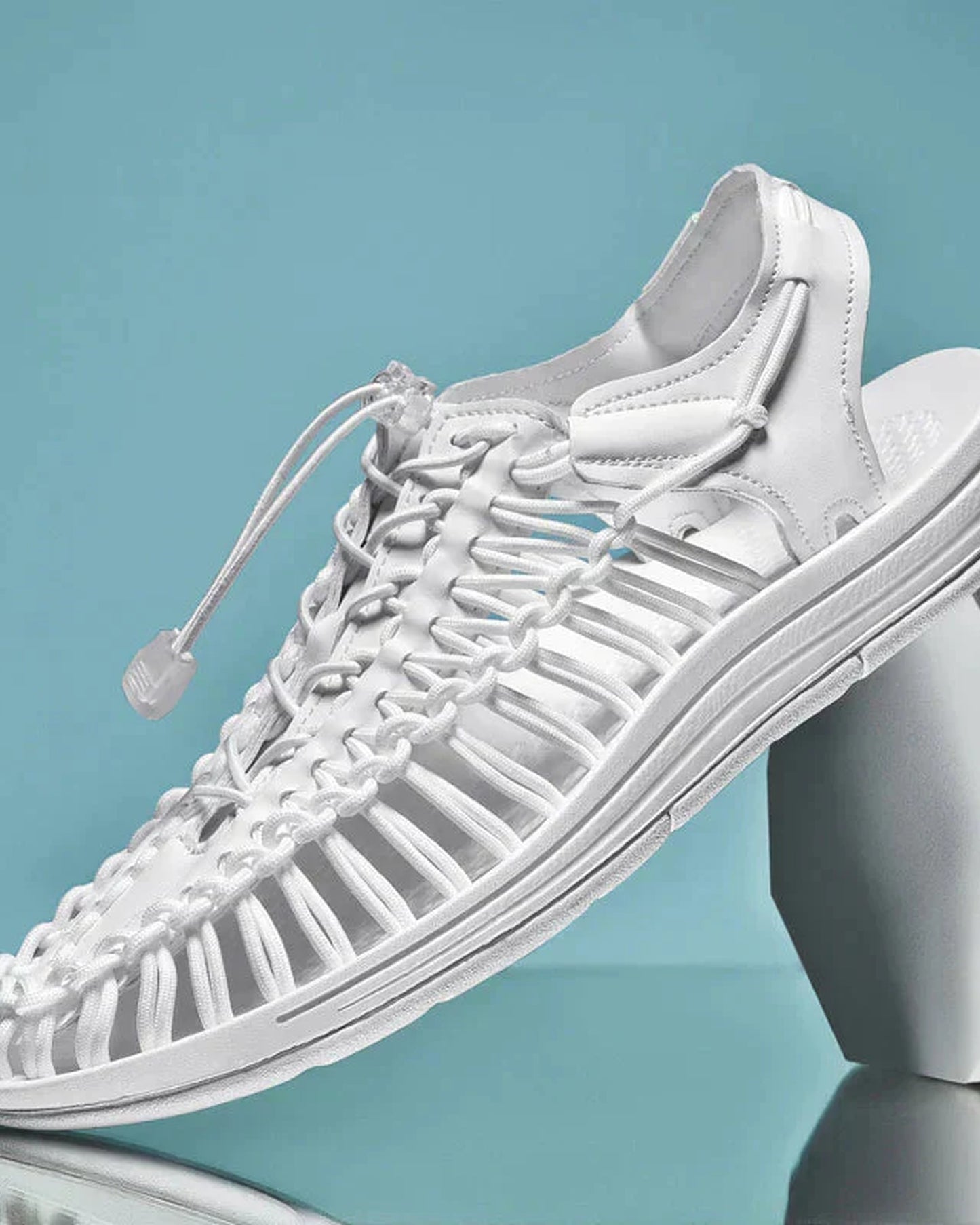 Enrico Heren Sandalen | Gevlochten Banddetails | Opengewerkte Zijkanten