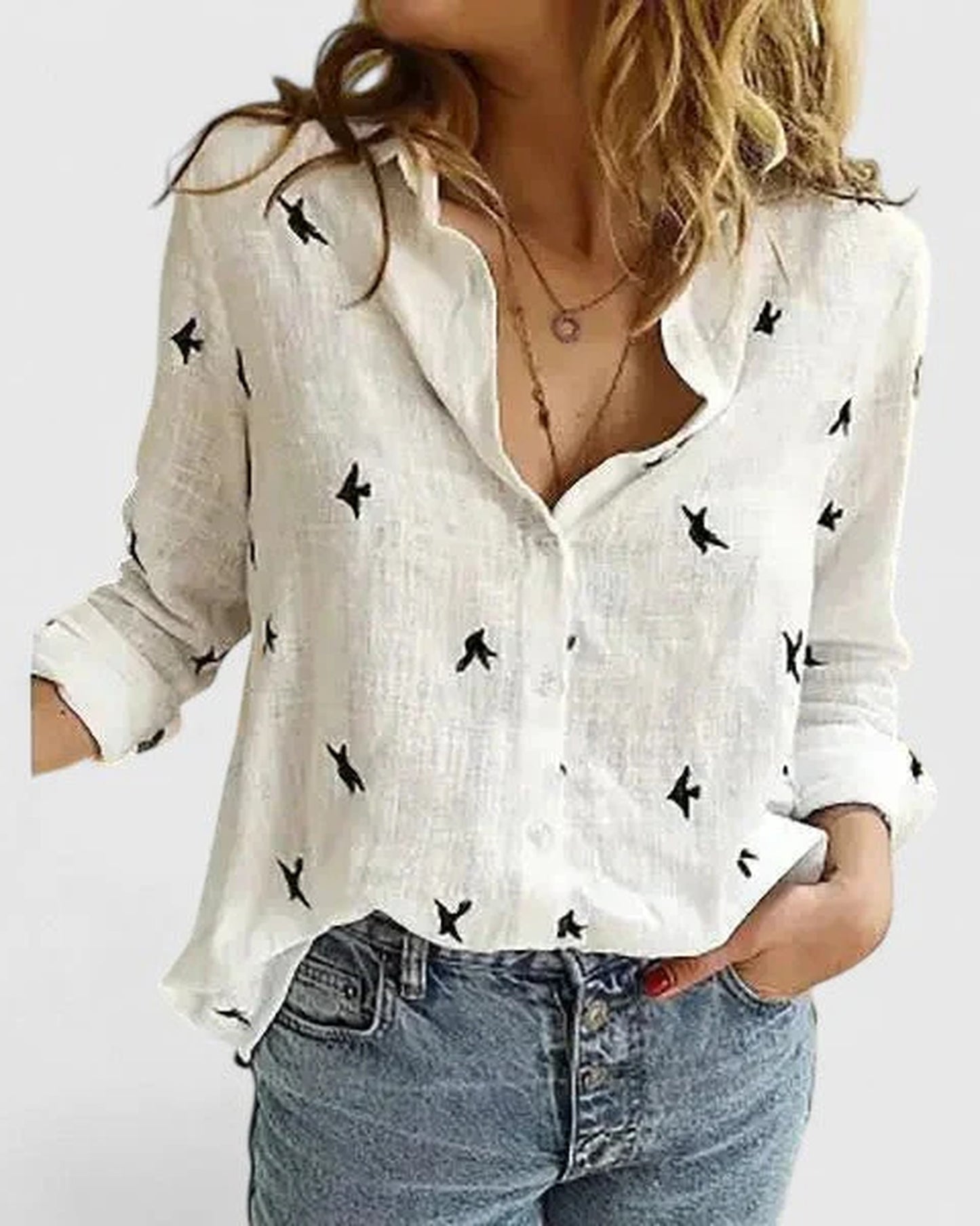Cassilde Dames Top | V-Hals | Geknoopte Schouders