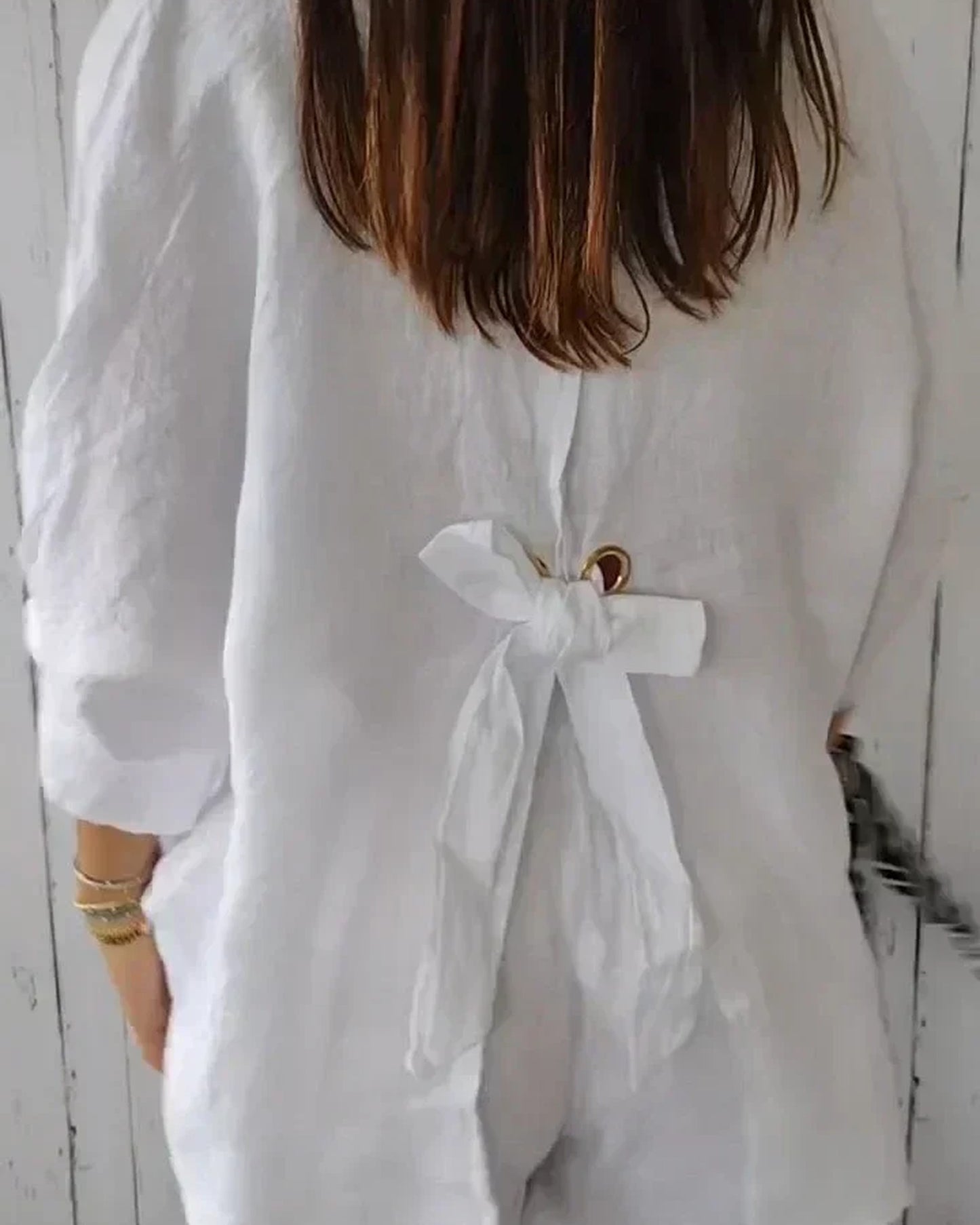 Méline Dames Blouse | Klassieke Kraag | Losvallende Pasvorm