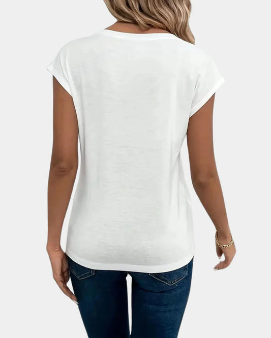 Gervaise Dames Top | V-Hals | Korte Mouwen