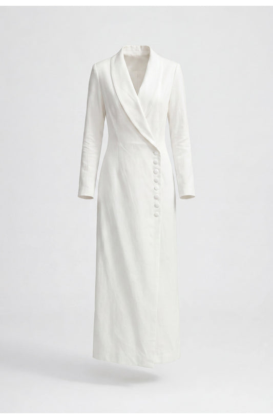 Women's Maxi Wrap Dress | V-Neck | Long Sleeves