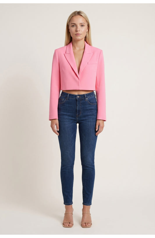 Paulette Women's Blazer | Cropped Length | Notched Collar