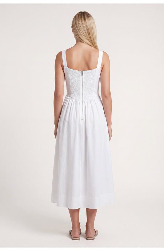 Women's Midi Dress | Corset Bodice | Pleated Skirt