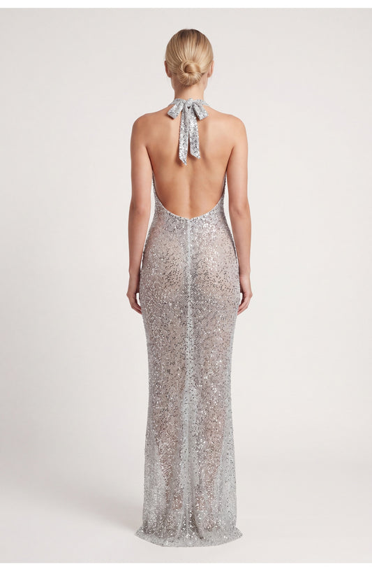 Women's Maxi Dress | V-Neck | Glitter