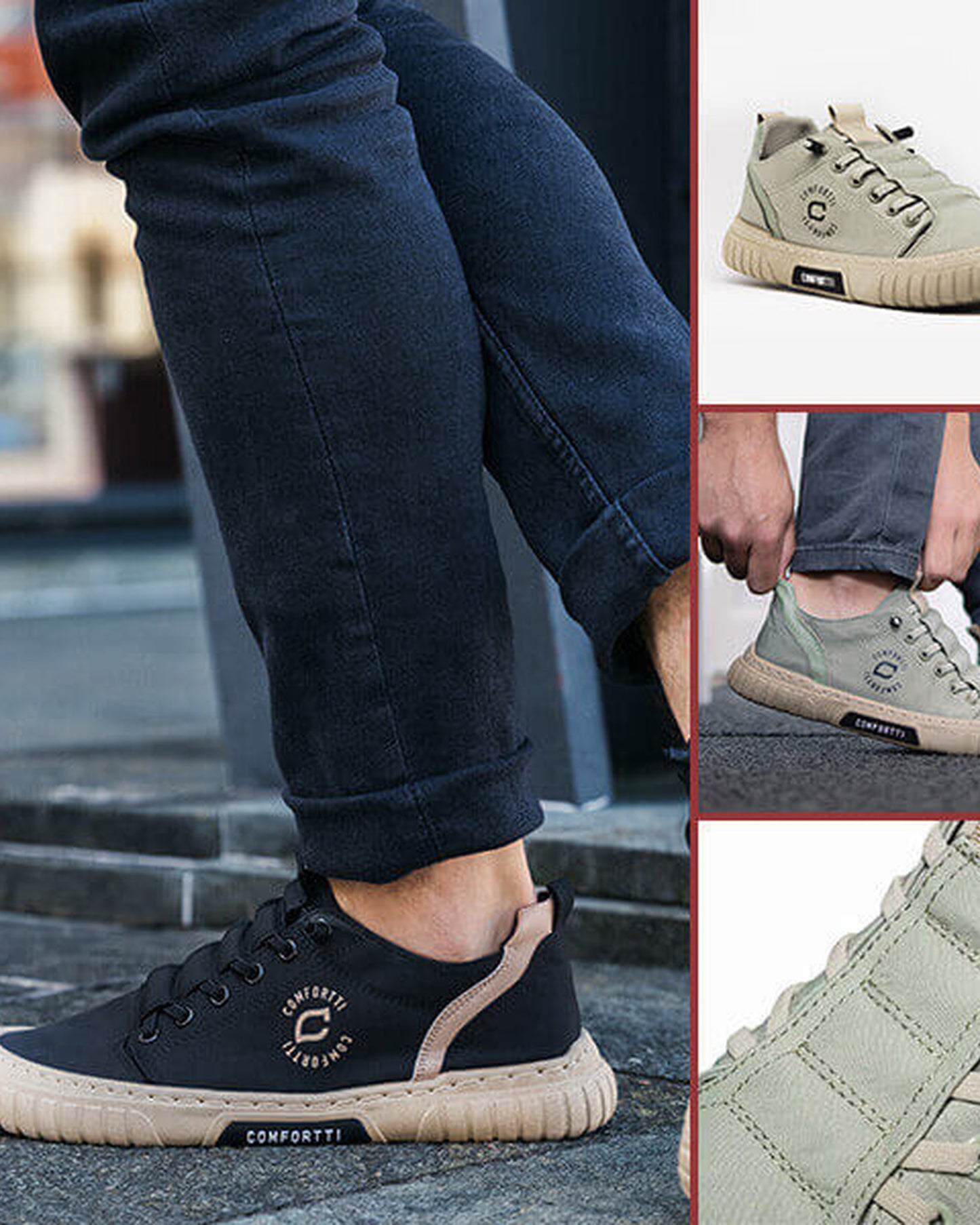Lino Heren Sko | Høj Sneaker | Kontrastfarvet Sål