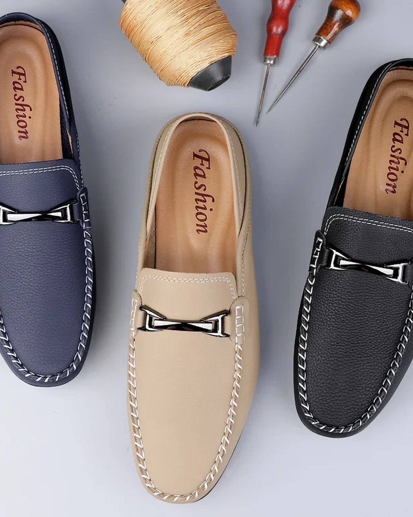 Nazzareno Heren Schoenen | Loafer Met Gesp | Genaaide Details