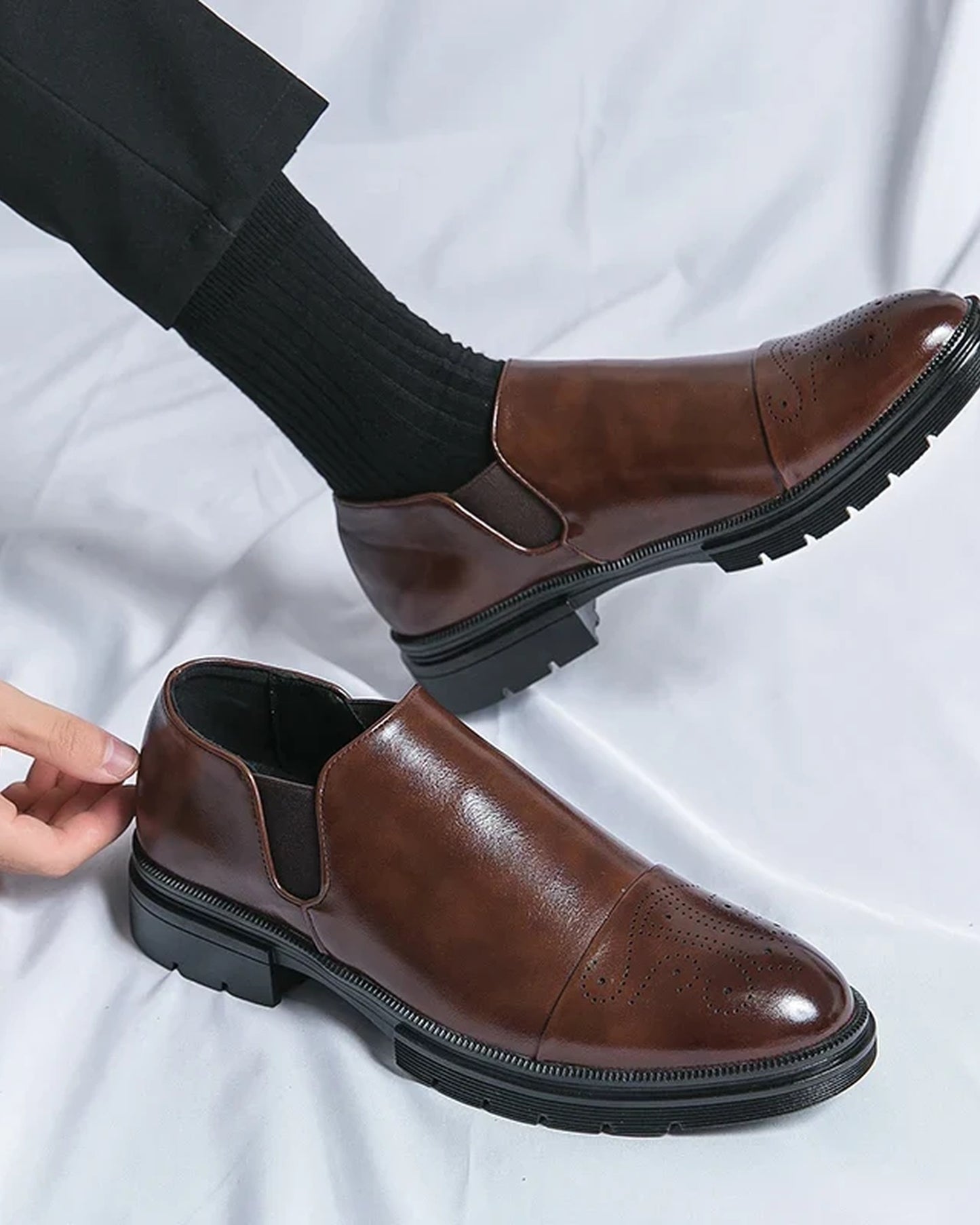 Manlio Heren Schoenen | Brogue Details | Stevige Zoolstructuur