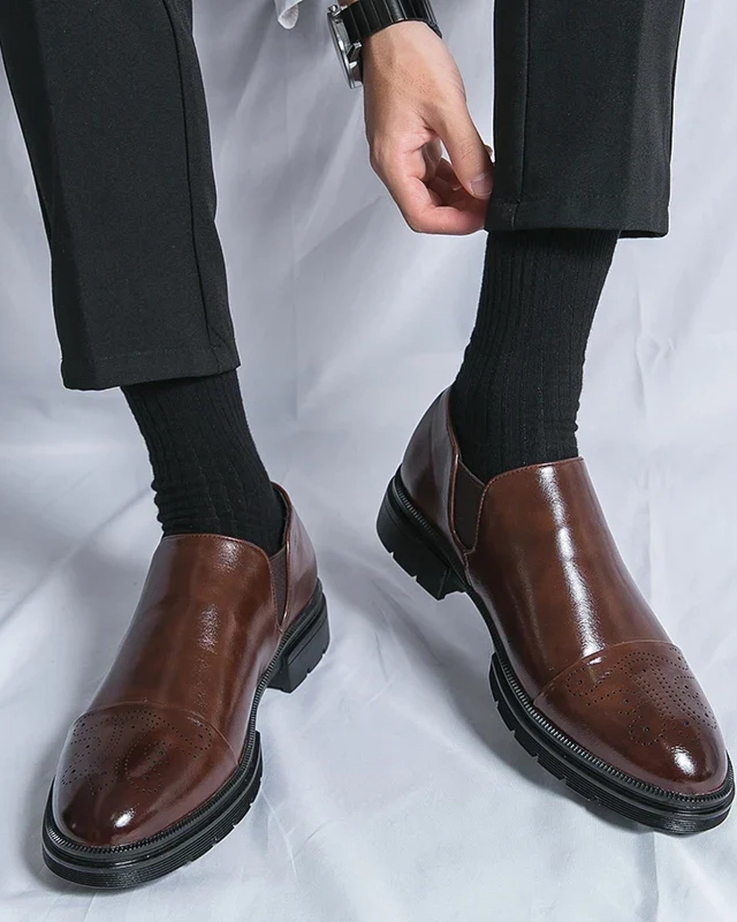 Manlio Heren Schoenen | Brogue Details | Stevige Zoolstructuur