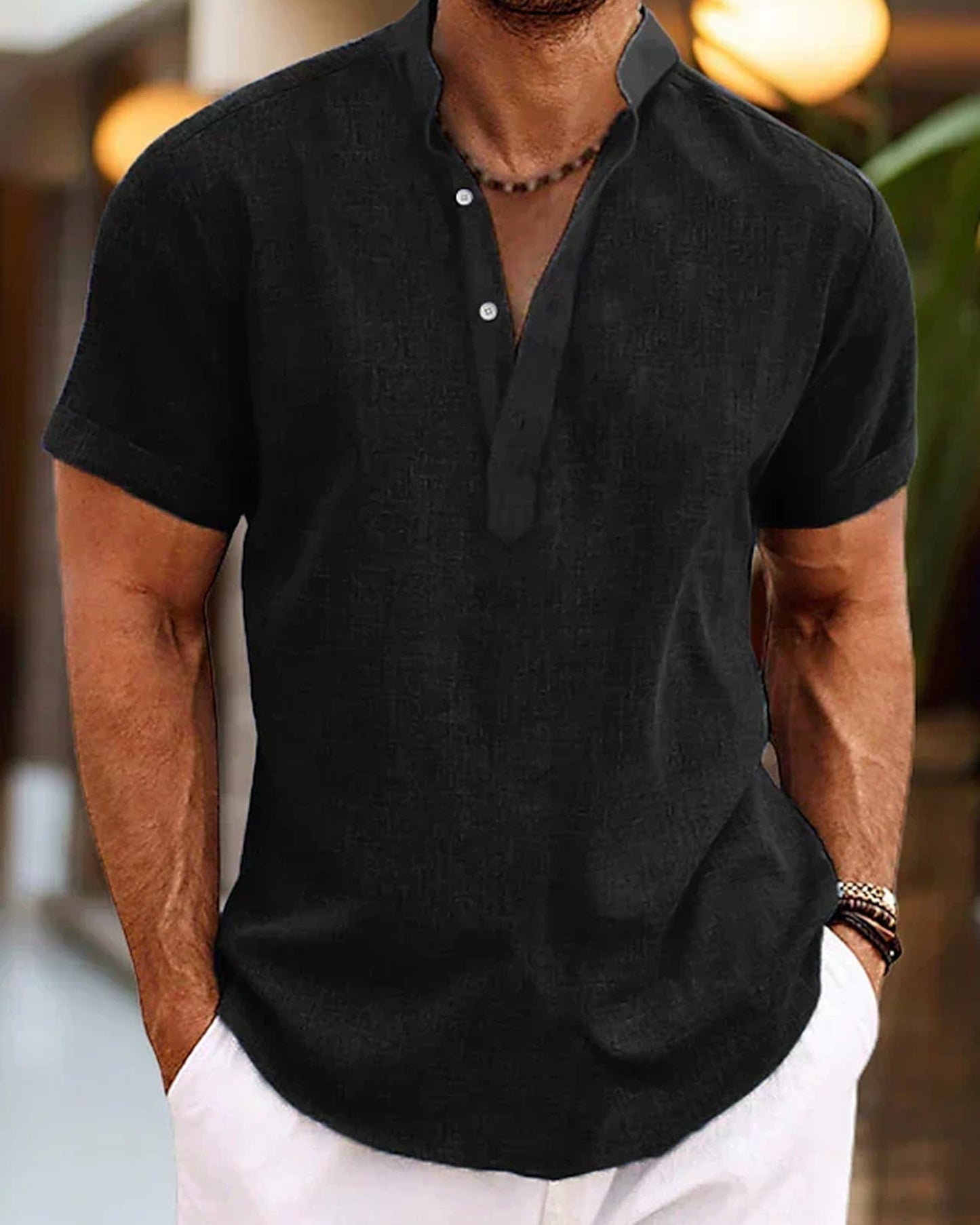 Rocco Heren Polo Shirt | Korte Mouwen | Textuurweving