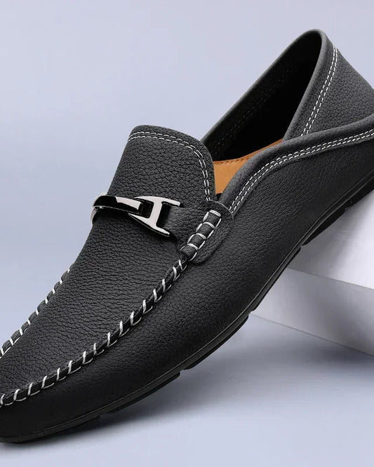 Nazzareno Heren Schoenen | Loafer Met Gesp | Genaaide Details