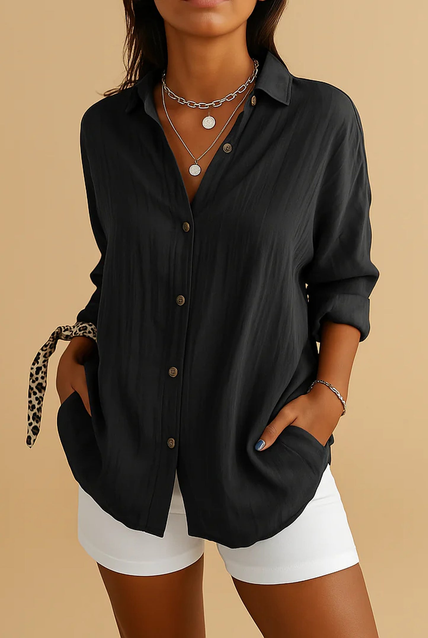 Eliette Women's Blouse | Shirt Collar | Long Sleeves