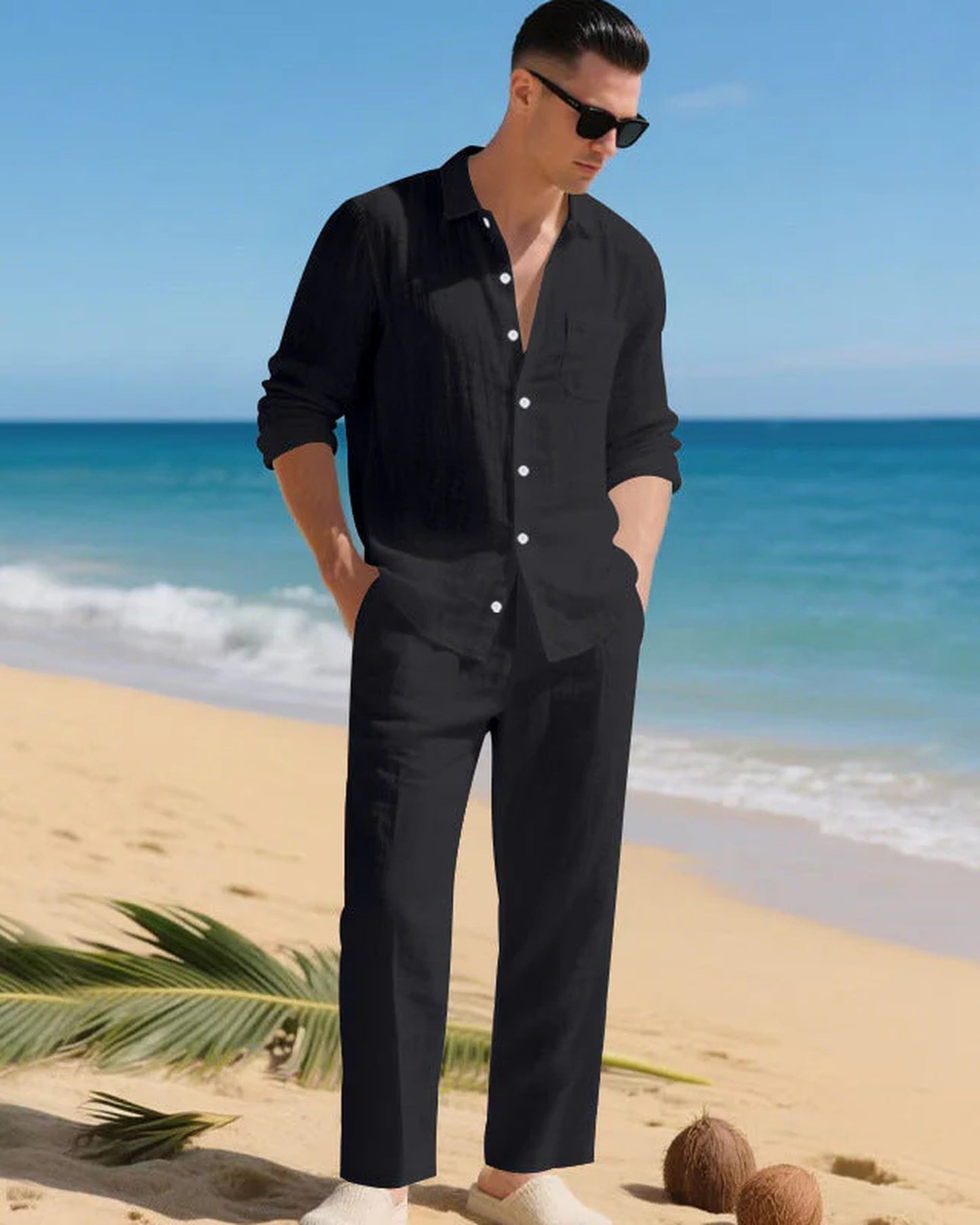 Bartolomeo Heren Co-Ord Set | Oversized Shirt | Wide Trousers