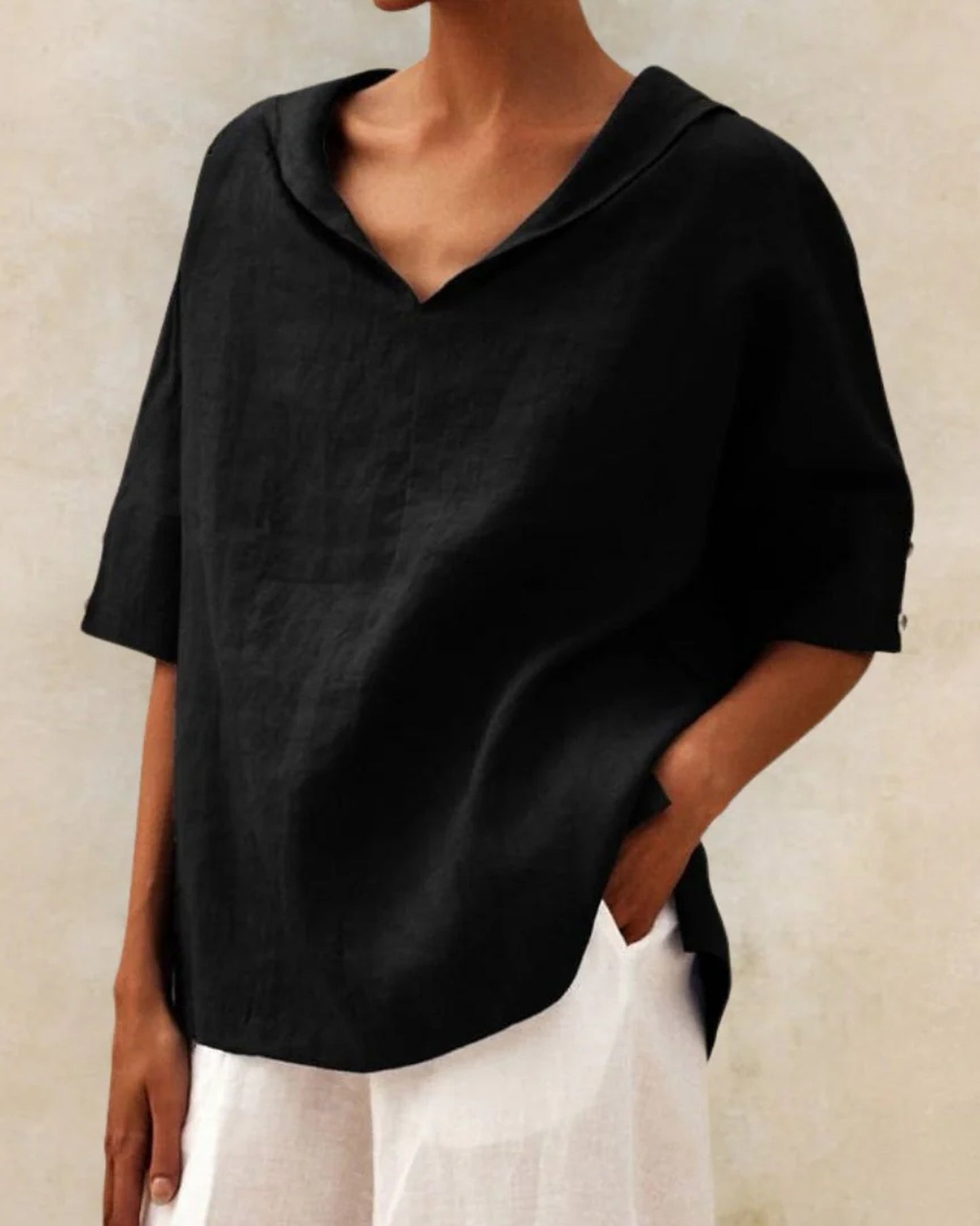 Sébastienne Dames Top | Oversized Pasvorm | Korte Mouwen
