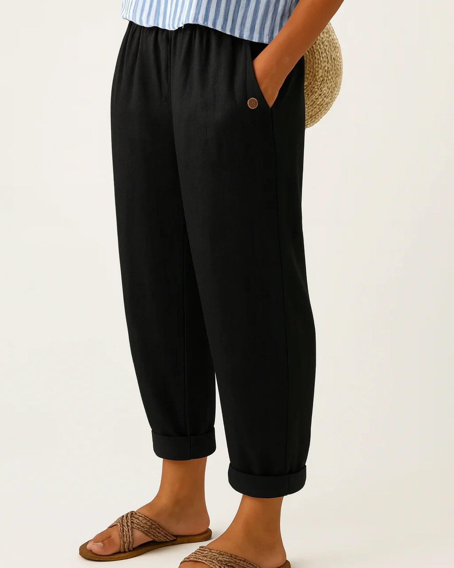Ada Women's Trousers | Saved Hem | Turned-up Hem