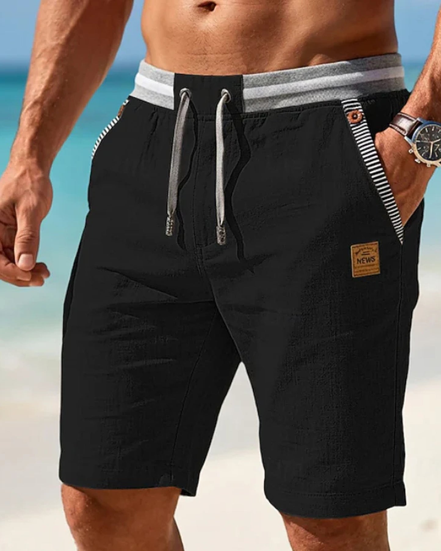 Carmelo Heren Short | Trekkoord Tailleband | Zijzakken