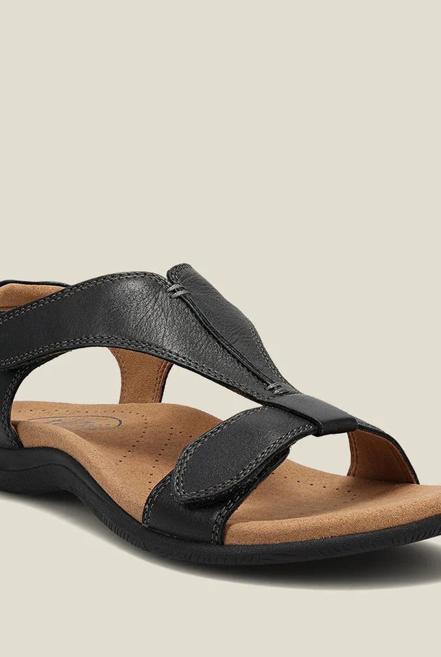 Clairette Dameské ortopedické sandály | Zapínání na suchý zip | Design s páskem ve tvaru T