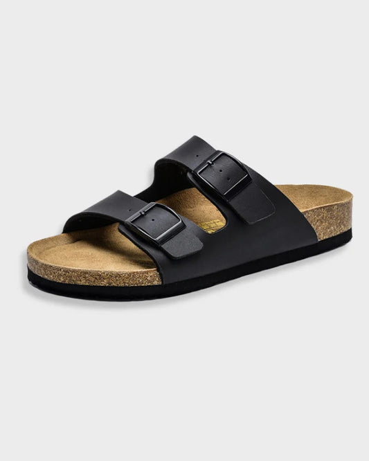 Ettore Heren Sandalen | Twee Verstelbare Riemen | Kurk Voetbed