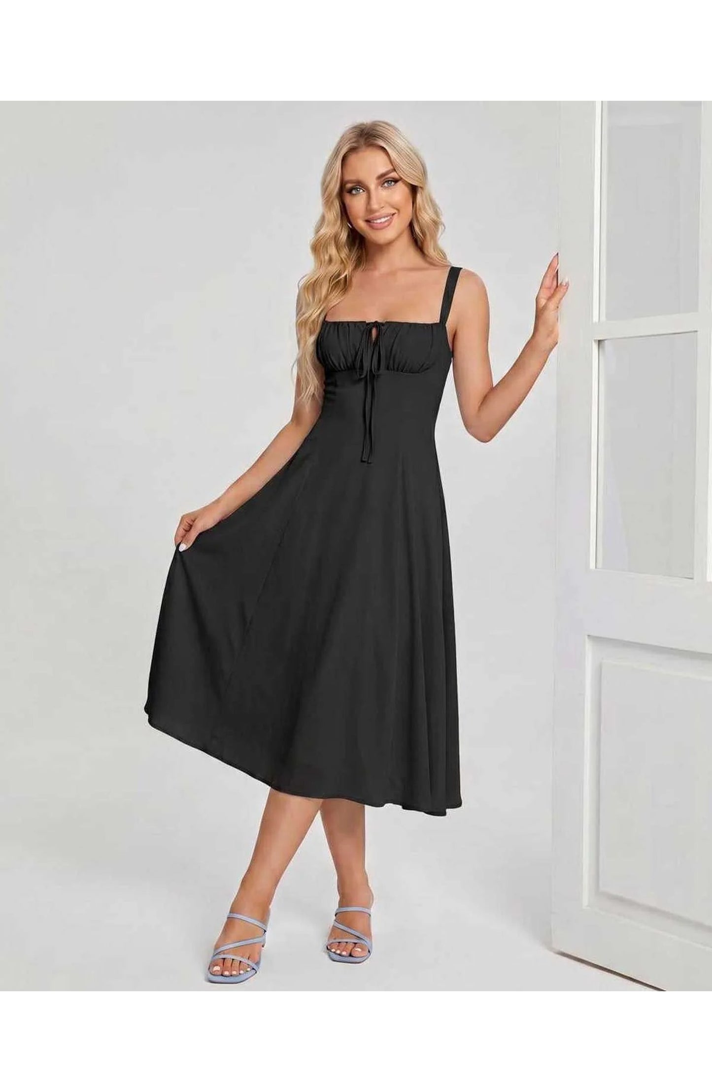 Lætitia Women's Midi Dress | Square Neck | A-line