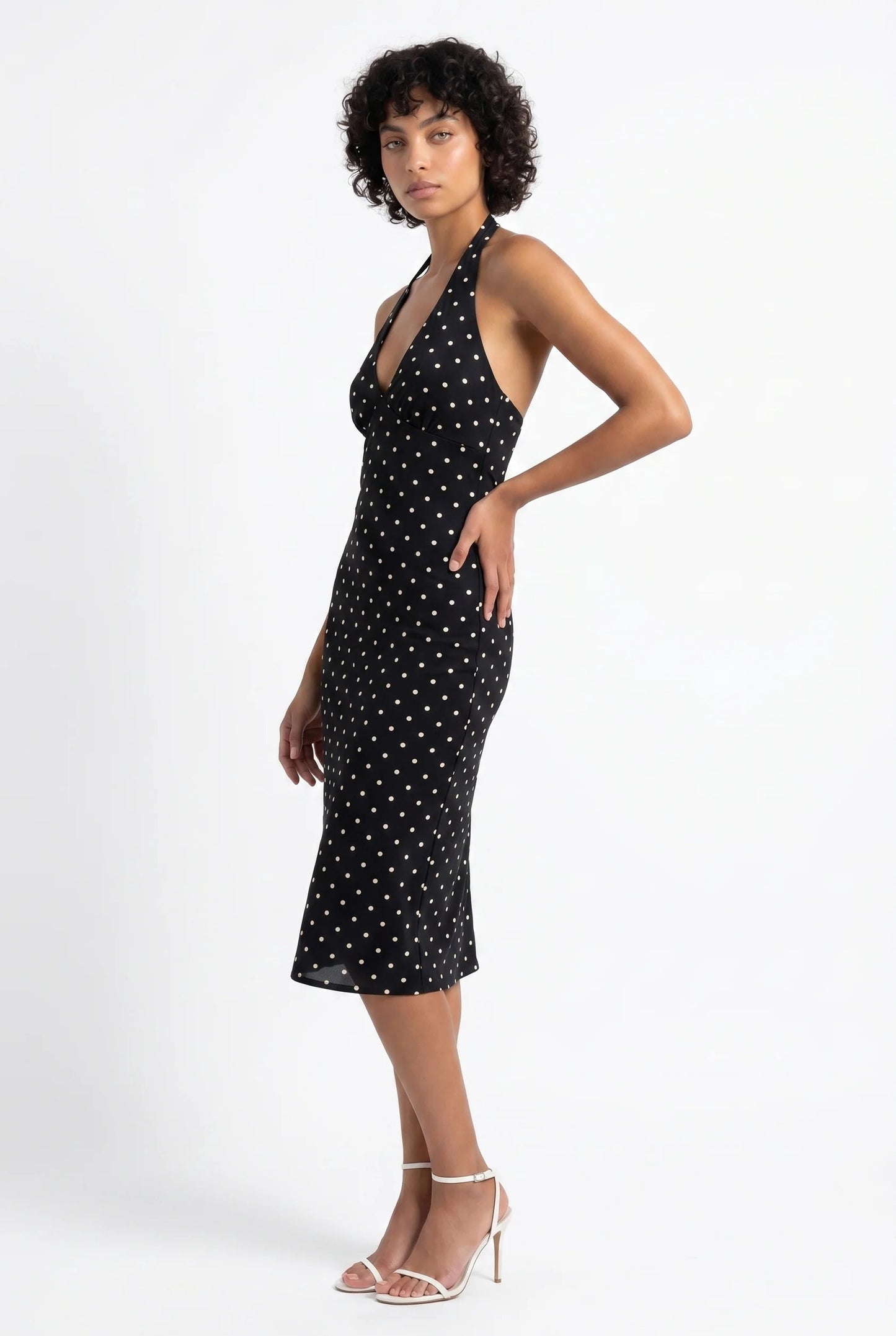 Sukienka Midi Filomène Dames | Dekolt-halter | Groszki