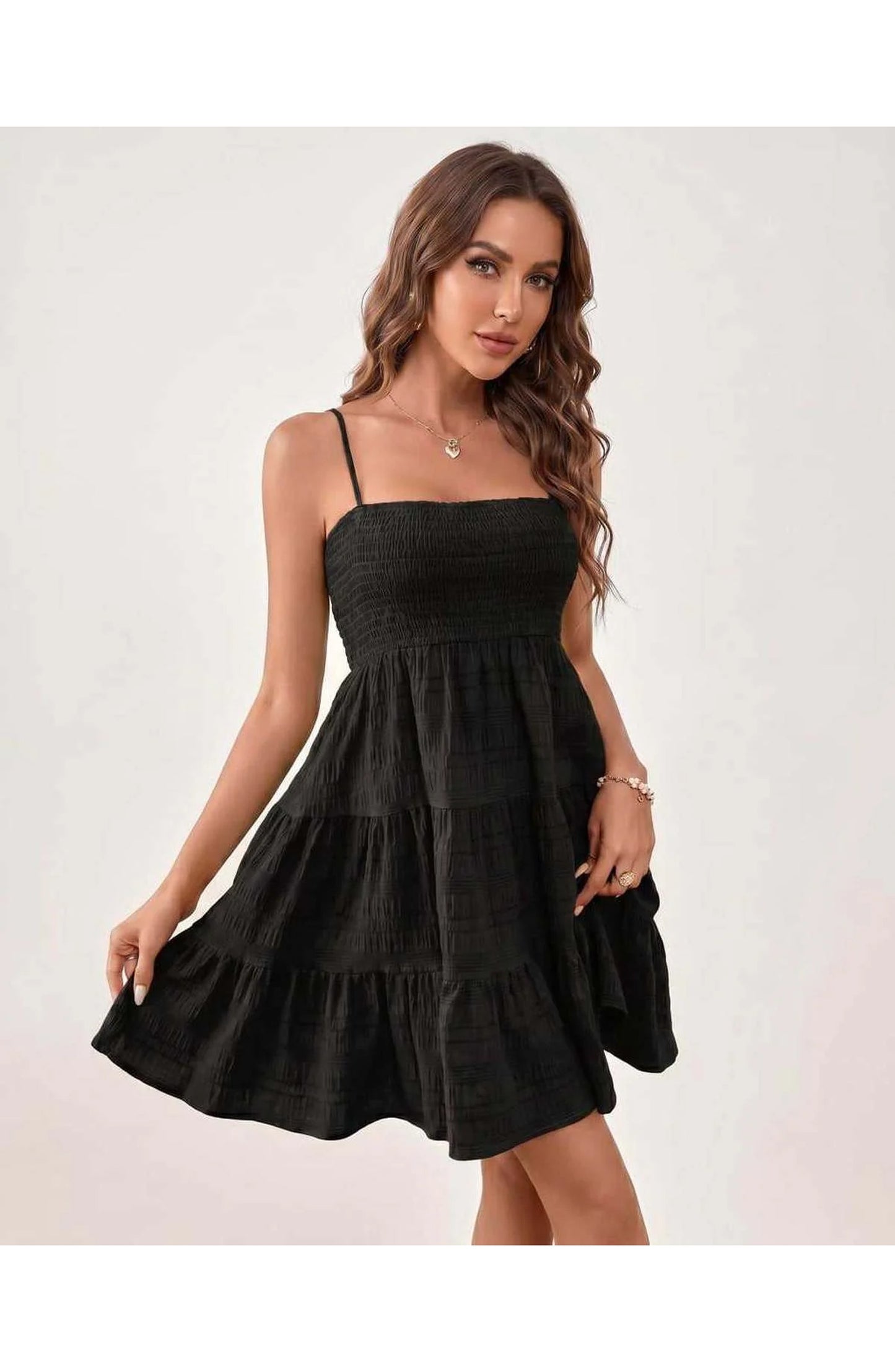 Tatienne Women's Mini Dress | Square Neck | Spaghetti Straps