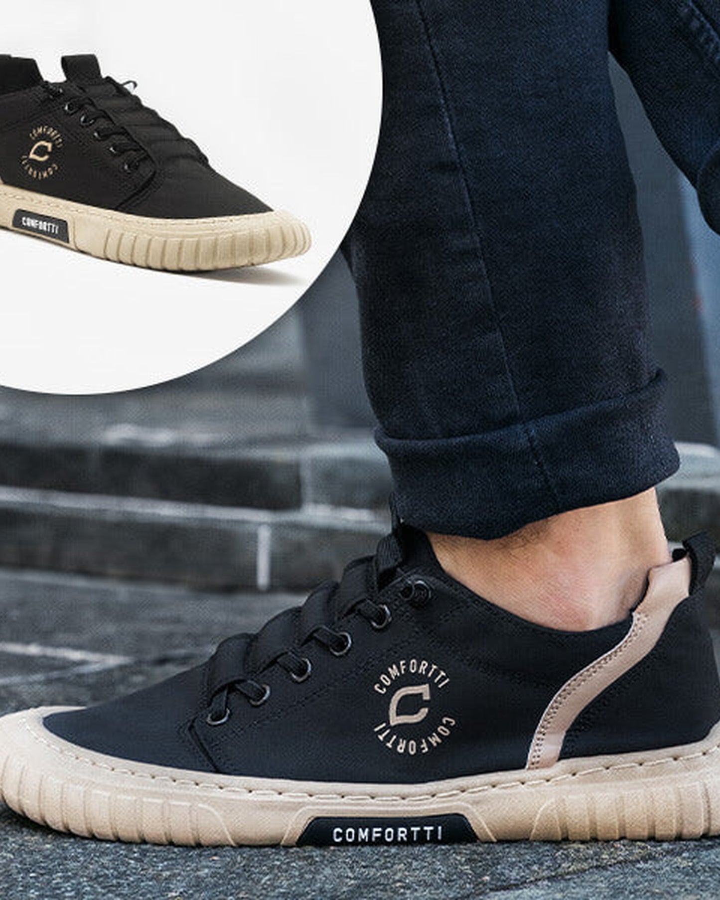 Lino Heren Sko | Høj Sneaker | Kontrastfarvet Sål