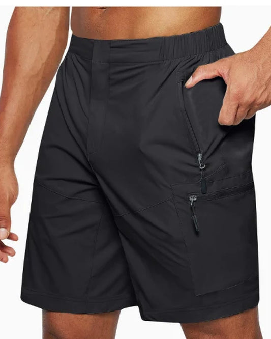 Saverio Heren Korte Broek | Ritszakken | Elastische Taille