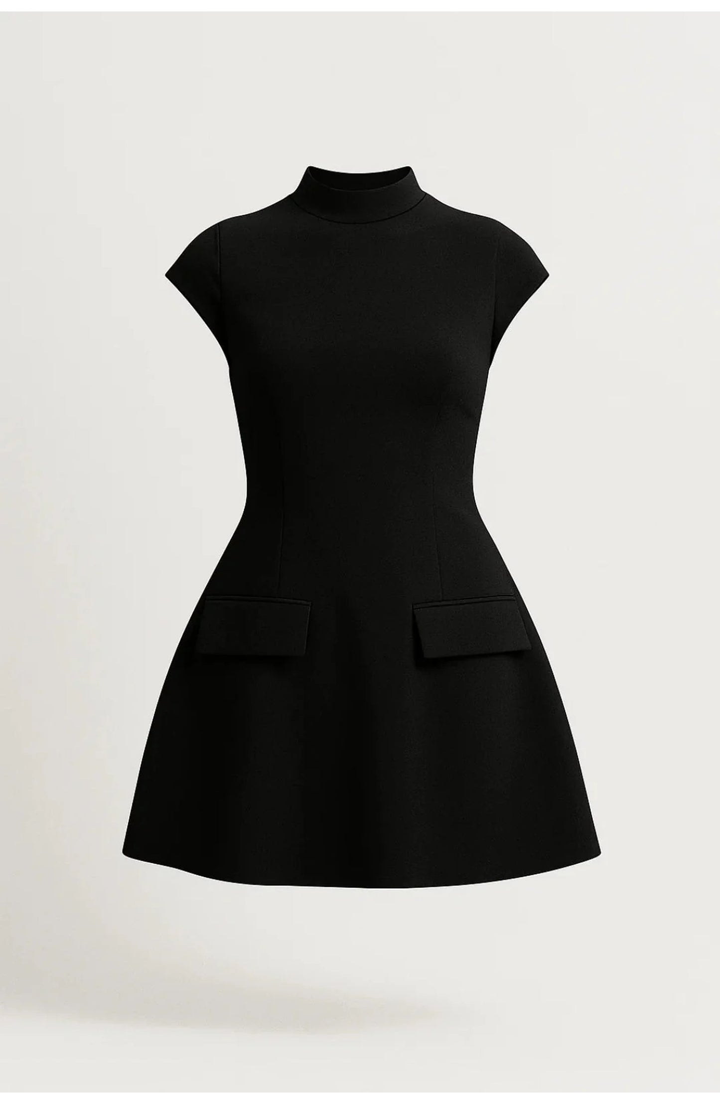 Juliette Women's Mini Dress | High Collar | Decorative Pockets