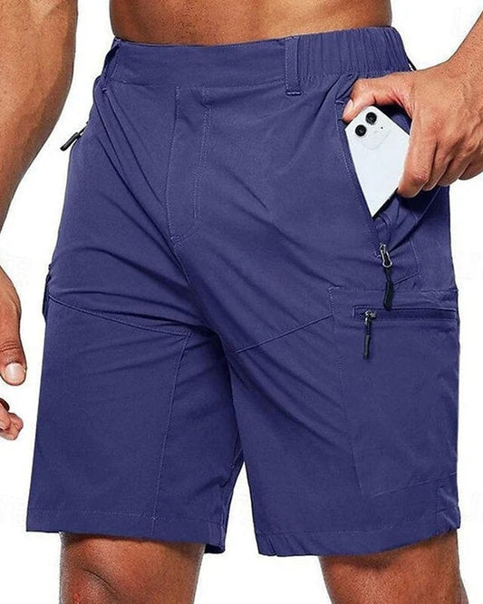 Saverio Heren Korte Broek | Ritszakken | Elastische Taille