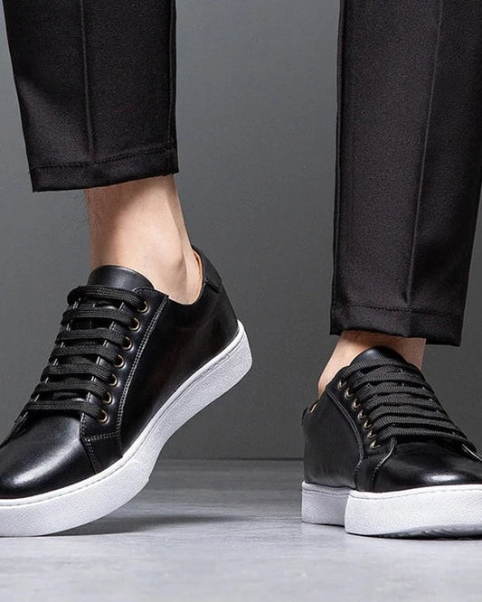 Modesto Heren Sneakers | Dikke Geribbelde Zool | Contrasterende Vetersluiting