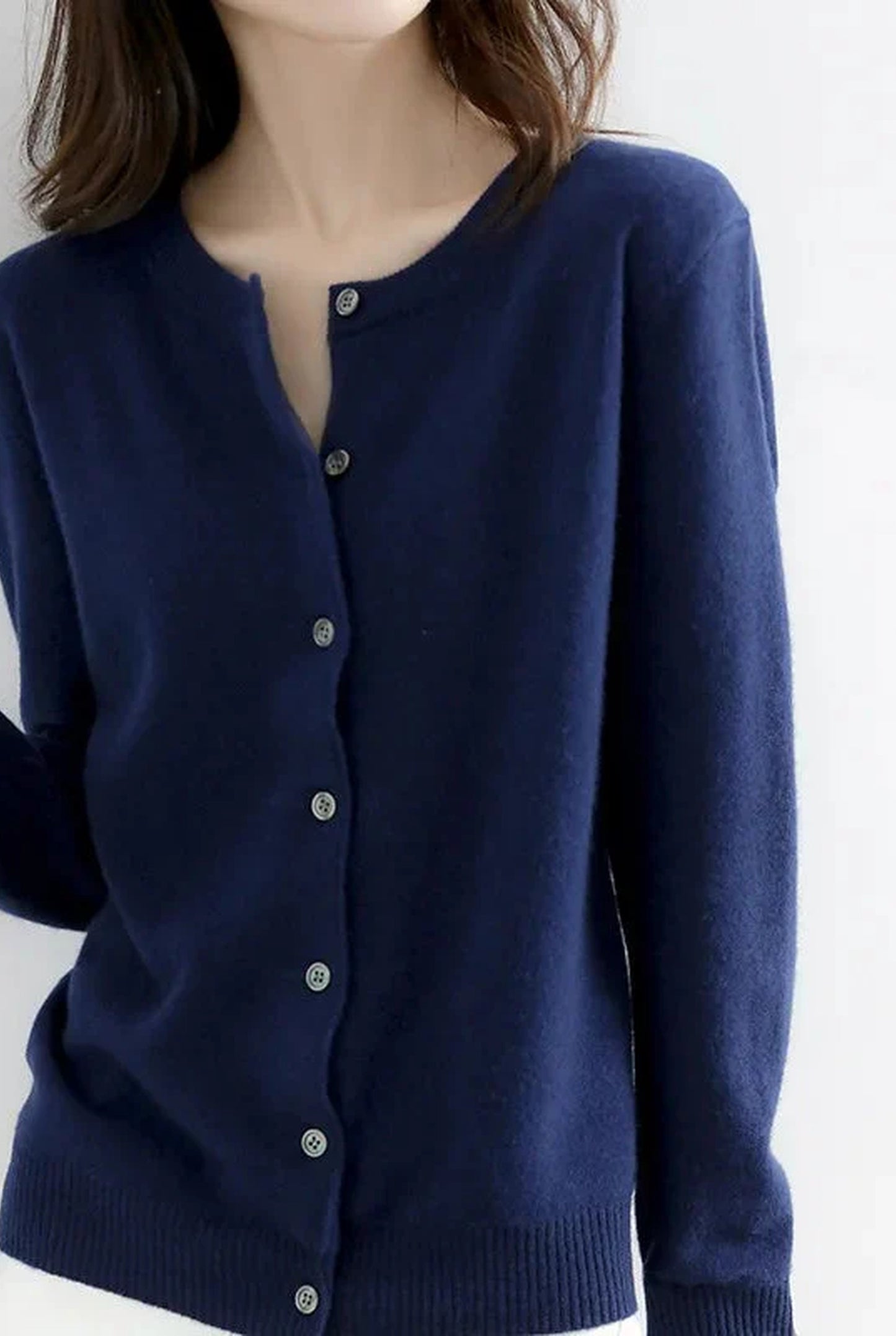Franceline Dames Cardigan | Ronde Hals | Knoopsluiting