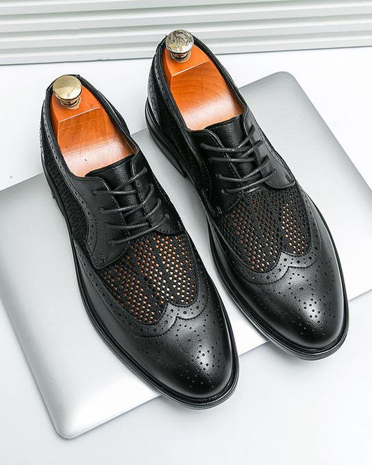 Matteo Heren Schoenen | Brogue Perforaties | Mesh Panelen