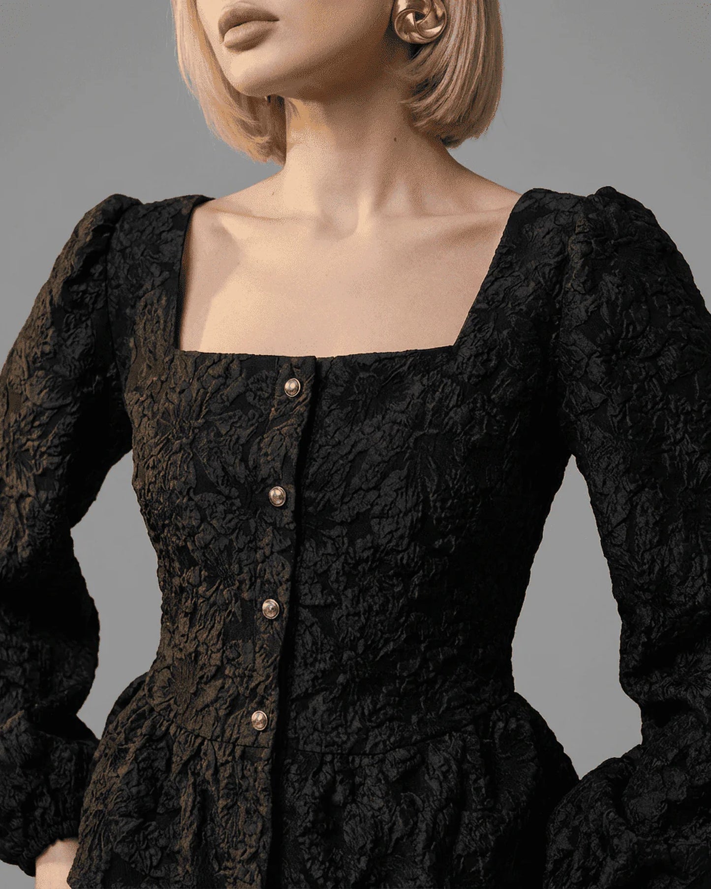 Aiglantine Dames Top | Peplum | Pofmouwen