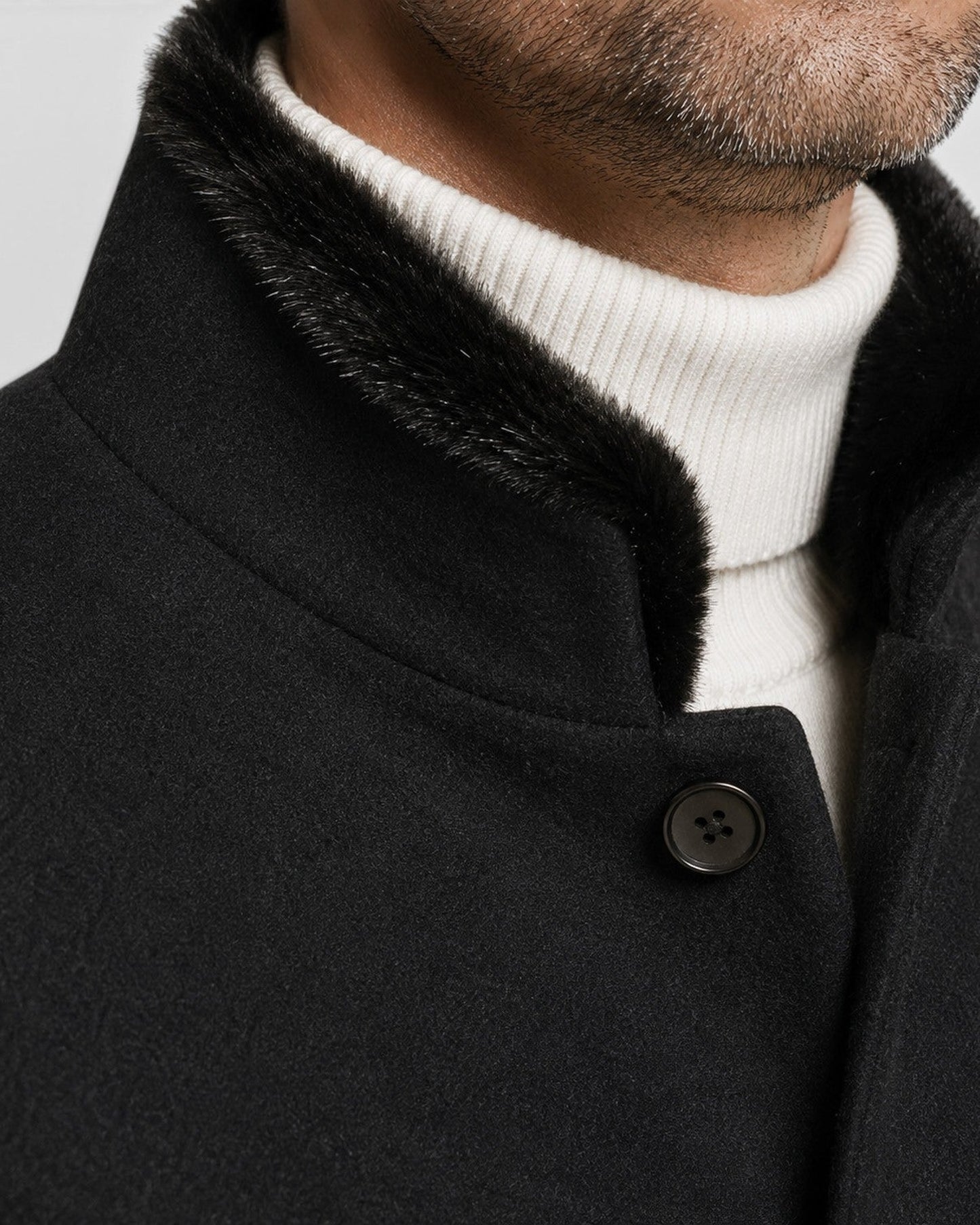 Ugo Heren Jas | Staande Kraag | Wollen Materiaal