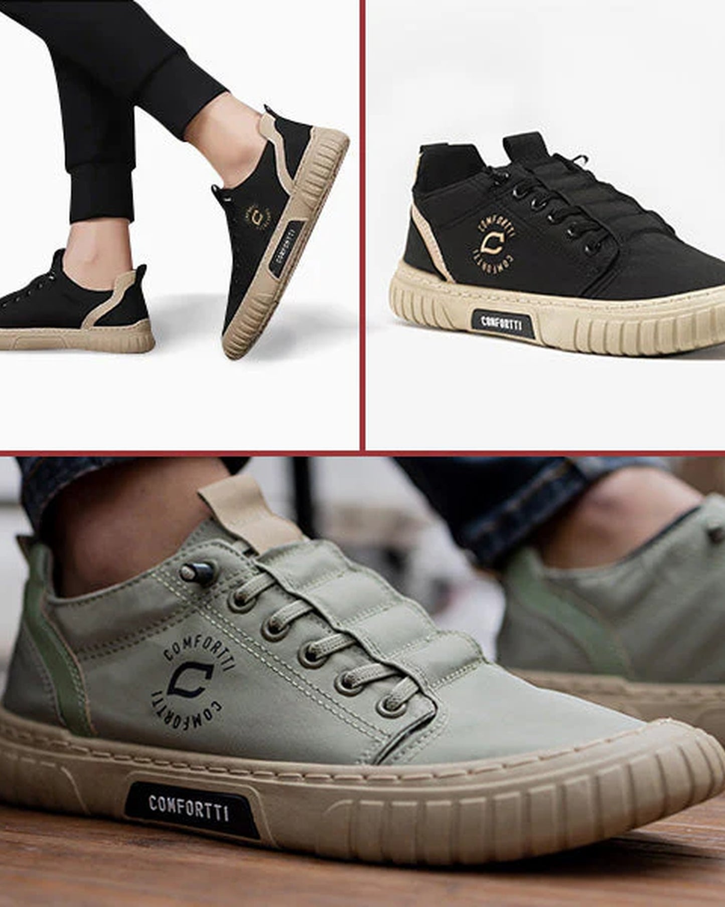 Lino Heren Sko | Høj Sneaker | Kontrastfarvet Sål