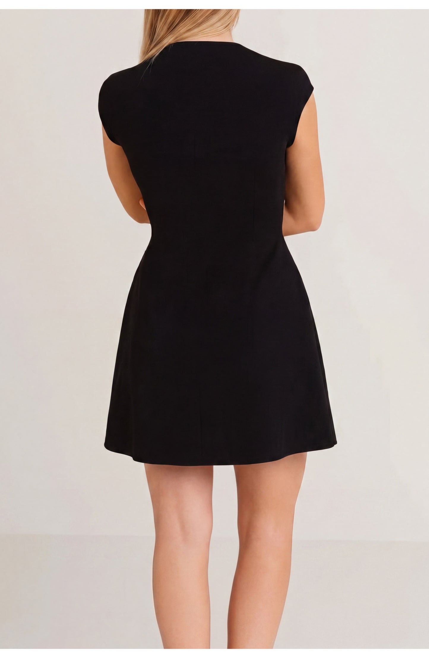 Juliette Women's Mini Dress | High Collar | Decorative Pockets