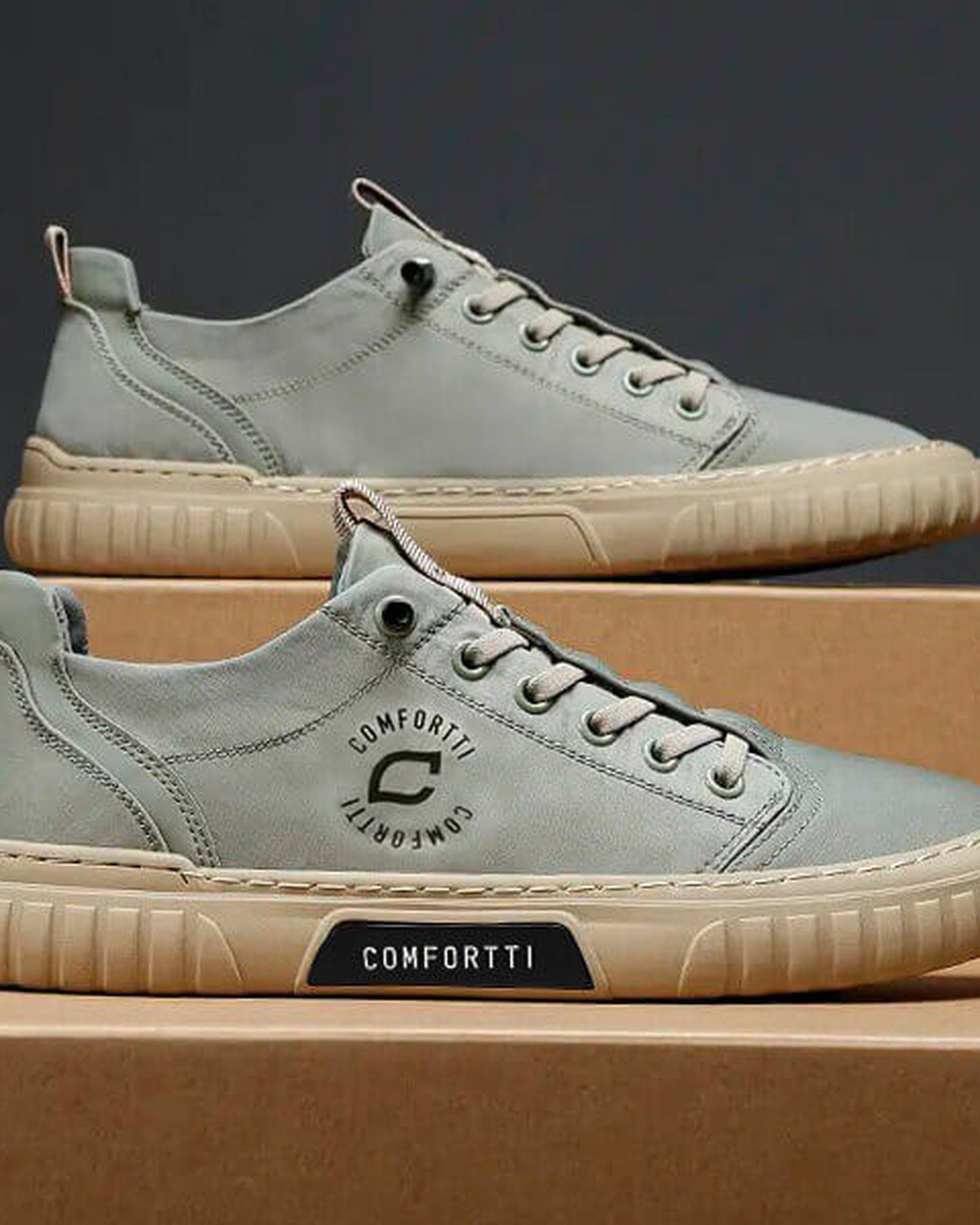 Lino Heren Sko | Høj Sneaker | Kontrastfarvet Sål