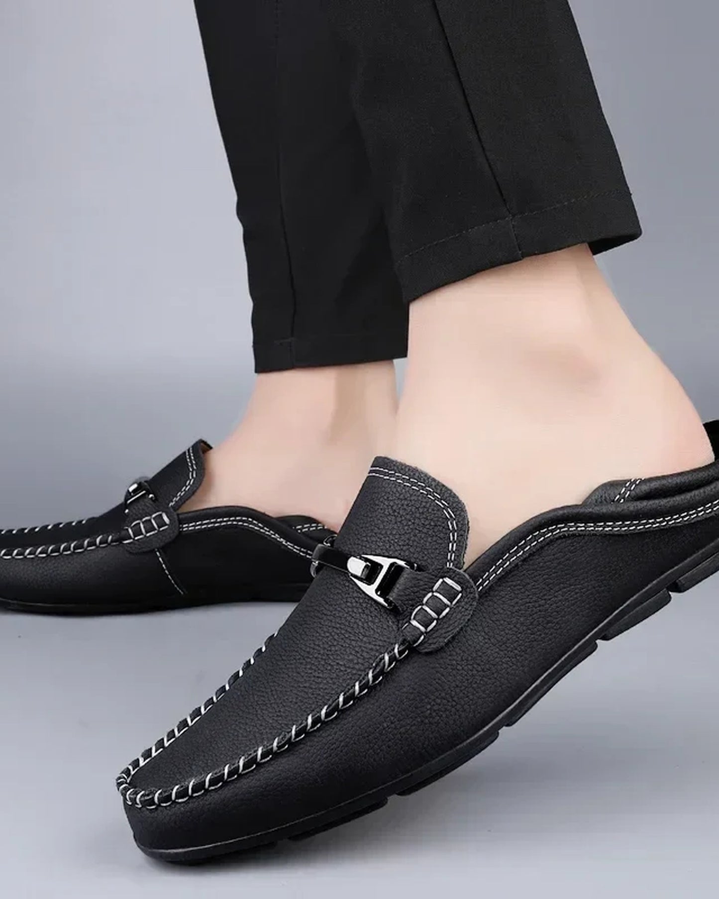 Nazzareno Heren Schoenen | Loafer Met Gesp | Genaaide Details