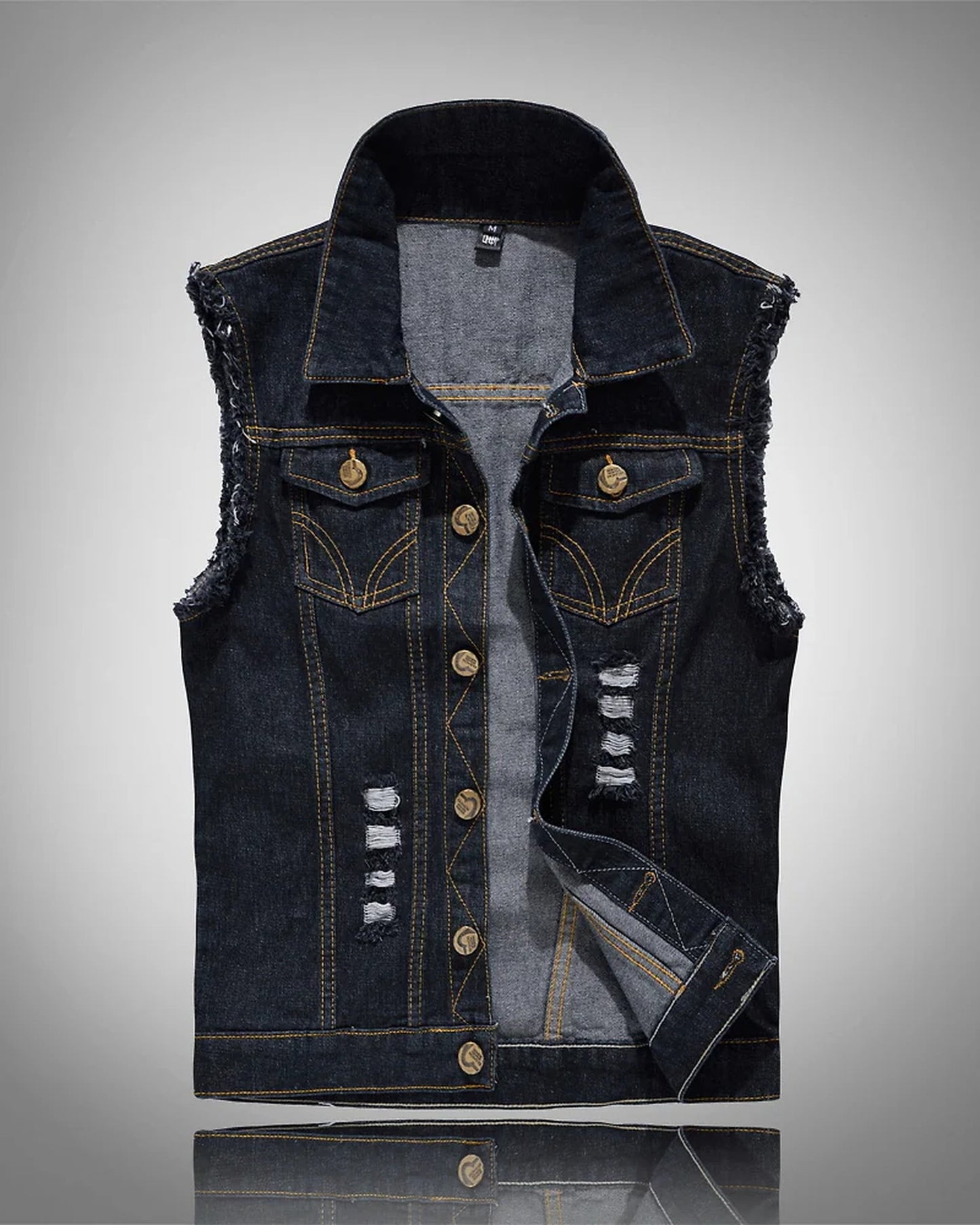 Angelo Heren Bodywarmer | Krátký Rukávy | Zlaté Knoflíky