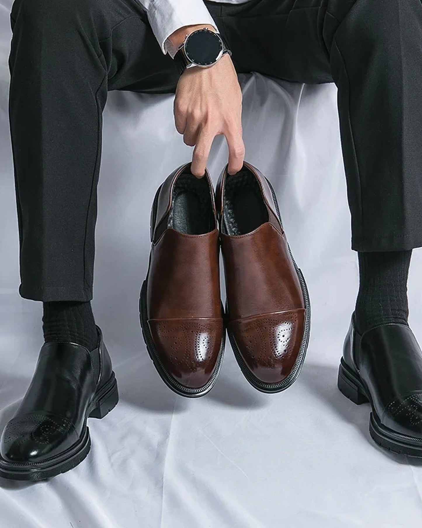 Manlio Heren Schoenen | Brogue Details | Stevige Zoolstructuur