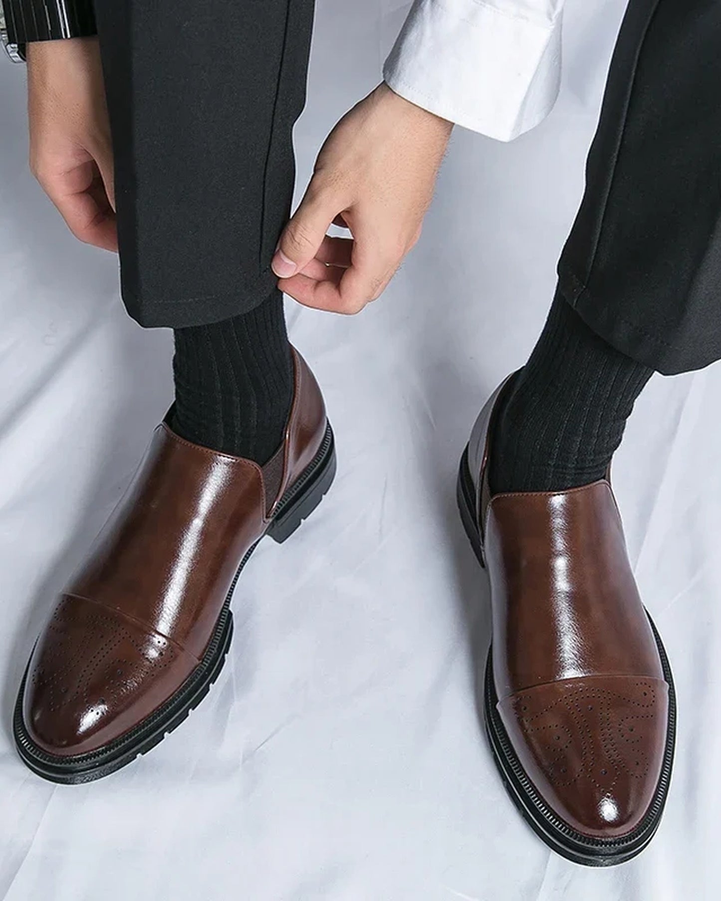 Manlio Heren Schoenen | Brogue Details | Stevige Zoolstructuur