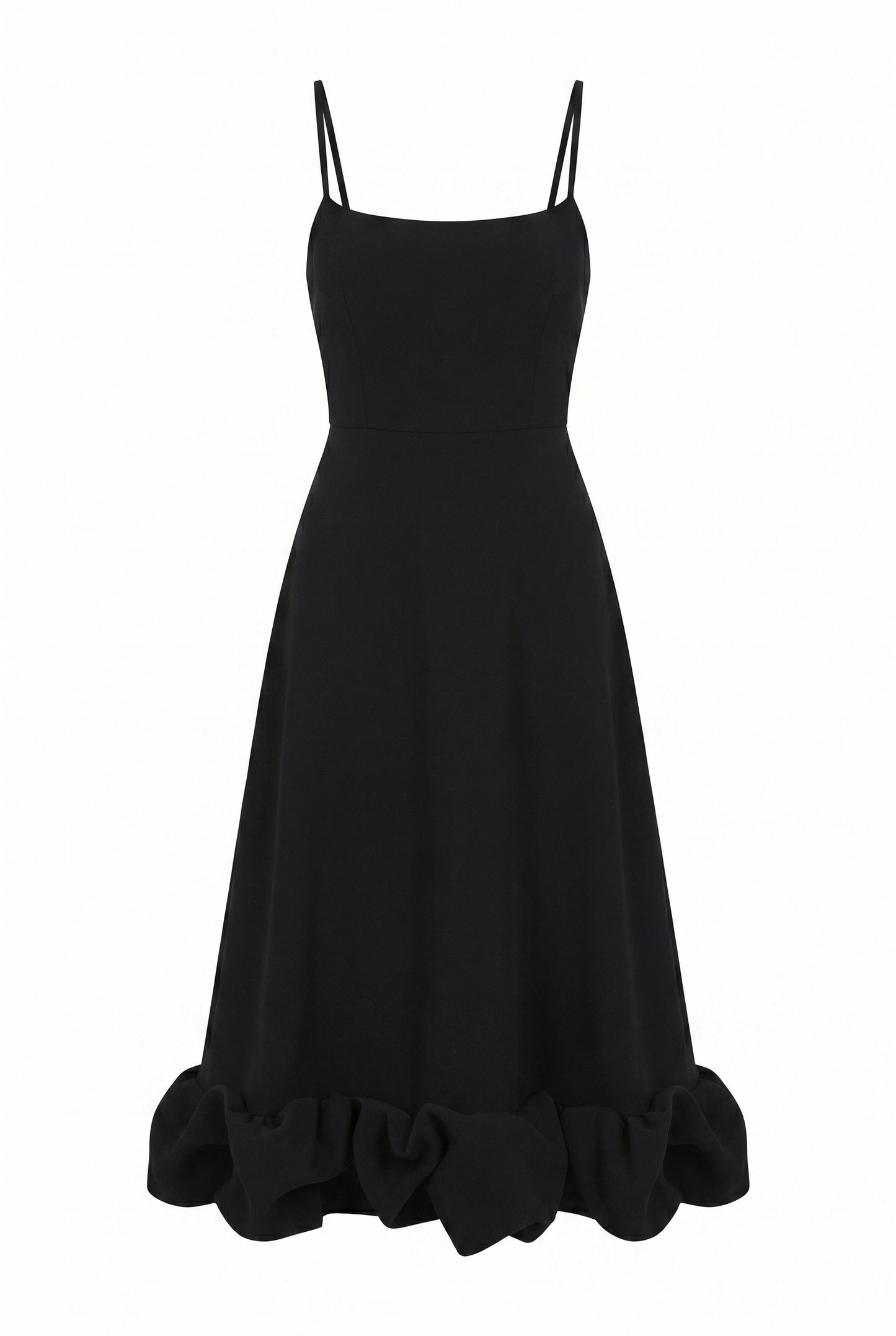 Eloïse Women's Midi Dress | Spaghetti Straps | Ruffle Hem