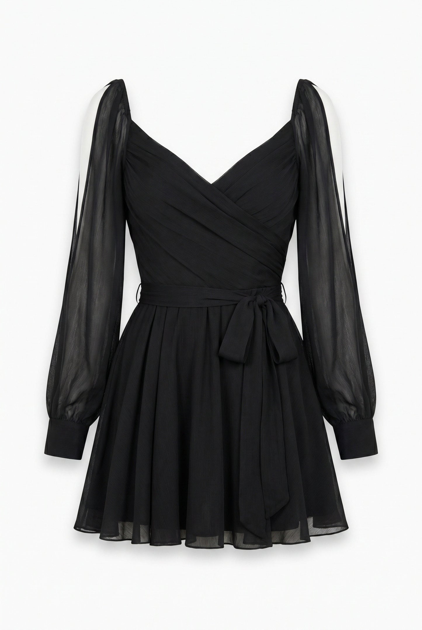 Chantal Women's Mini Dress | Off-Shoulder Sleeves | Pleated Skirt