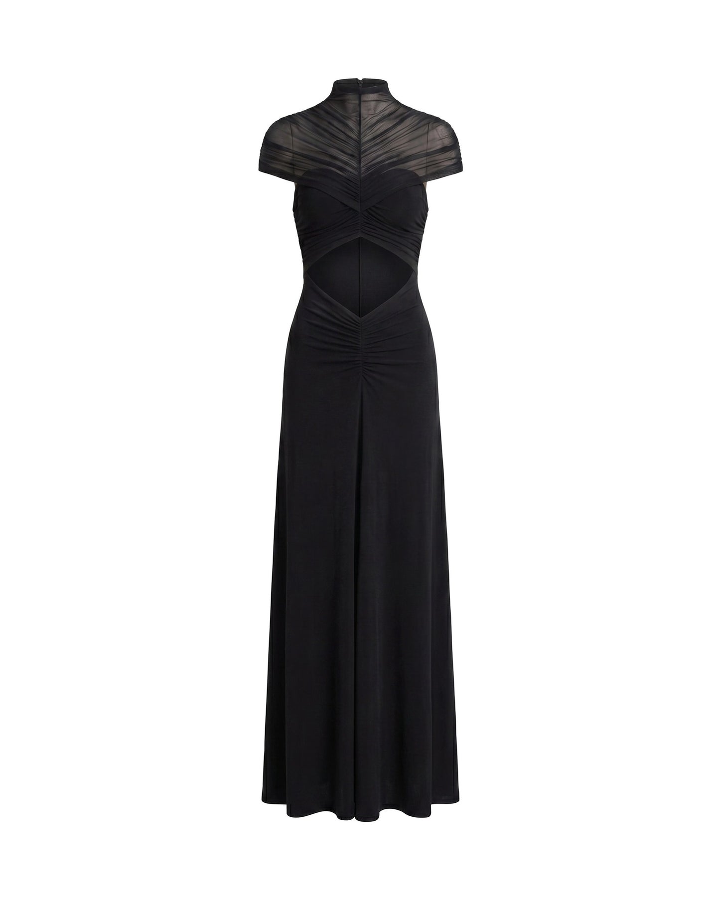 Marine Women's Maxi Dress | Cut-Out Waist | High Collar